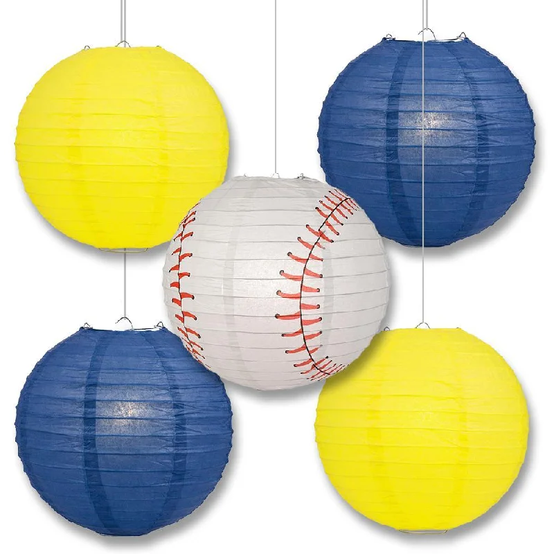 Edison light bulbs for DIY projectsMilwaukee Pro Baseball 14-inch Paper Lanterns 5pc Combo Party Pack - Navy Blue & Yellow