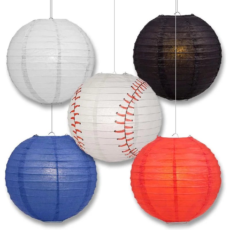 Vintage inspired LED Edison light bulbsMiami Pro Baseball 14-inch Paper Lanterns 5pc Combo Party Pack - Blue, Black, Red & Grey