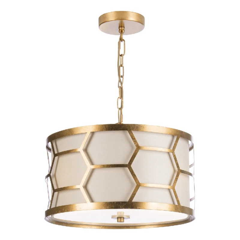 Track lighting for small apartmentsArendal 3/4Lt Light Pendant Gold Leaf With Bespoke Shade E27