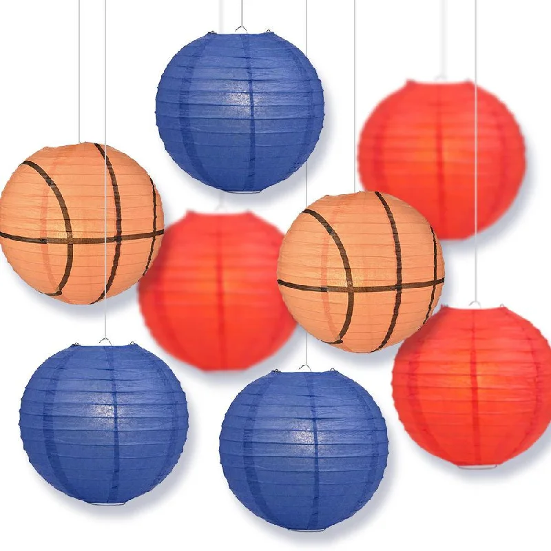 Decorative Edison light bulbs for restaurantsKansas College Basketball 14-inch Paper Lanterns 8pc Combo Party Pack - Red, Dark Blue