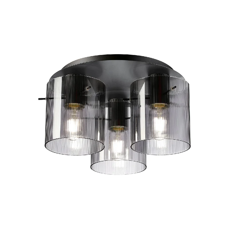 Modern track lighting with LED bulbsHailey 3Lt Flush Fitting Wide Line Glass - Various Colours