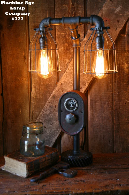 Industrial Lighting for Pharmaceutical ManufacturingSteampunk Lamp, Industrial, by Machine Age Lamps Farmall Tractor Dash Farm - #127 SOLD