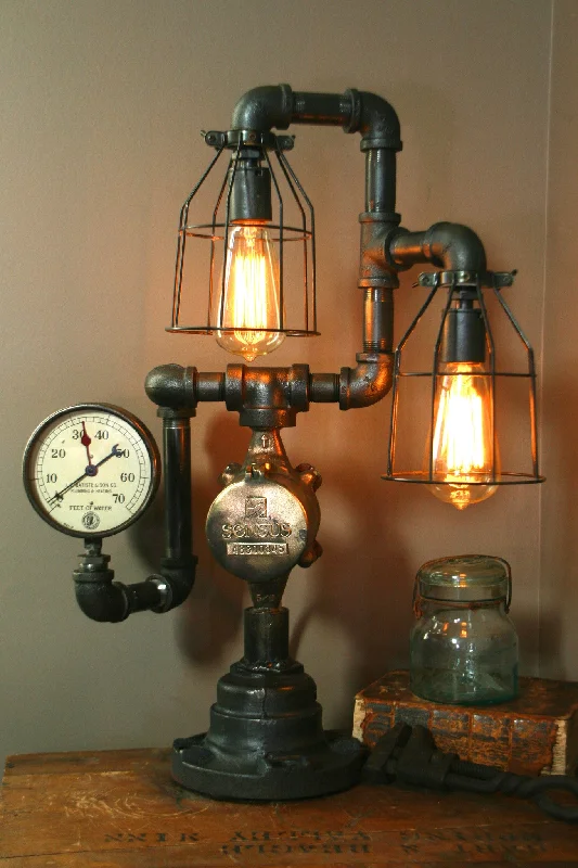 Industrial Wall - Mounted Lighting for Workshop WallsMachine Age Steam Gauge Lamp #42 - SOLD