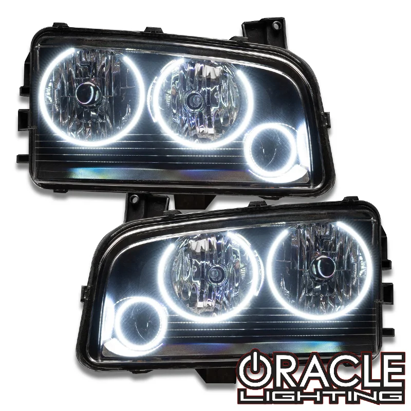 Track lighting for updating office lobbies2005-2010 Dodge Charger Pre-Assembled Headlights - Non HID - Triple Halo