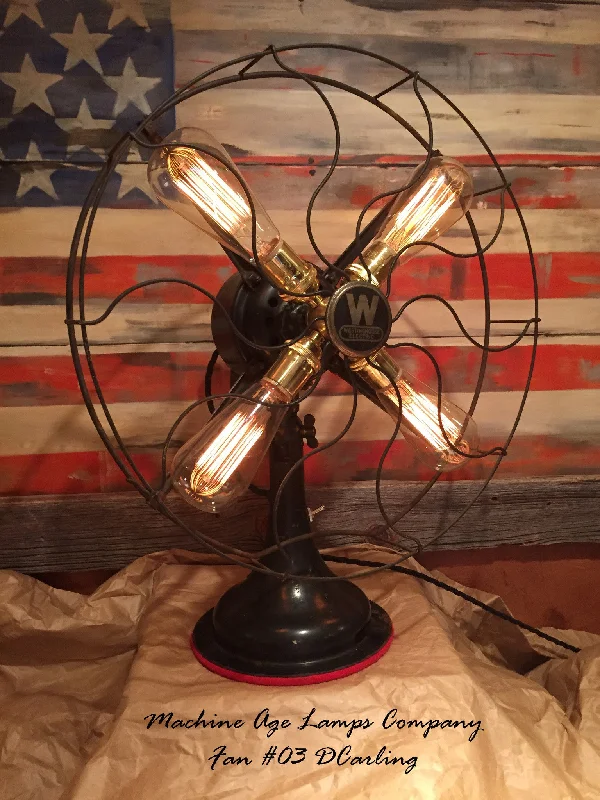 Industrial Emergency Lighting for Safety in FactoriesSteampunk Art Deco Antique Westinghouse  Fan Lamp #DC3 SOLD