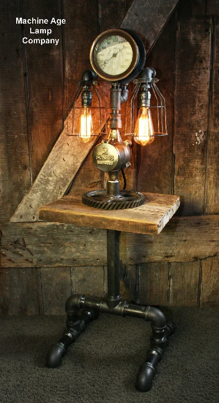 Explosion - Proof Industrial Lighting for Hazardous LocationsSteampunk Industrial Barn Wood Lamp Table Stand Floor 4