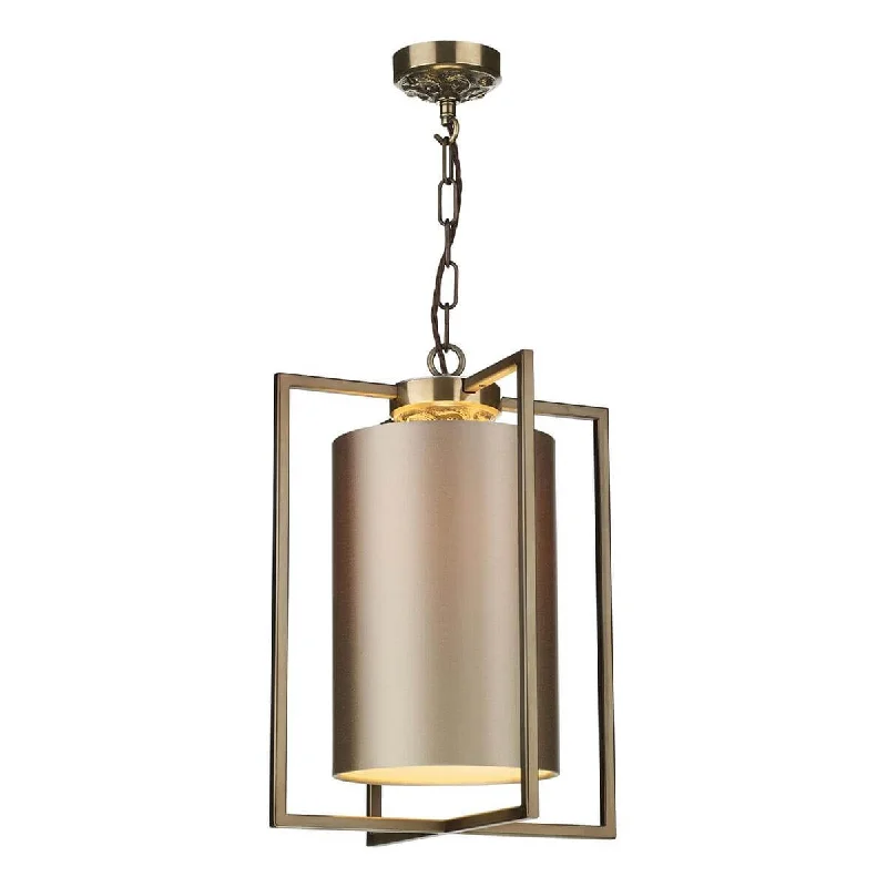 Track lighting for updating office lobbiesChiswick Single Pendant with Shade in Antique Brass