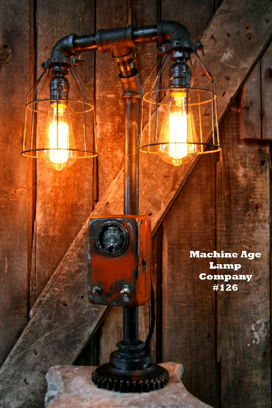 Industrial Lighting for Chemical PlantsSteampunk Lamp, By Machine Age Lamps, Industrial, Allis-Chalmers Farm - #126 - SOLD