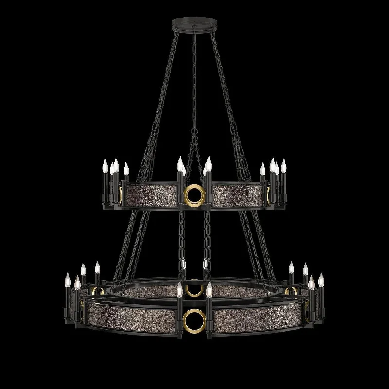 Track lighting for updating office lobbiesMirage 2-Tier Round Chandelier