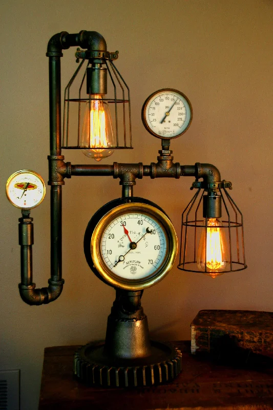 Industrial Lighting with High CRI (Color Rendering Index) for True Color PerceptionMachine Age Steam Gauge Lamp #47 SOLD