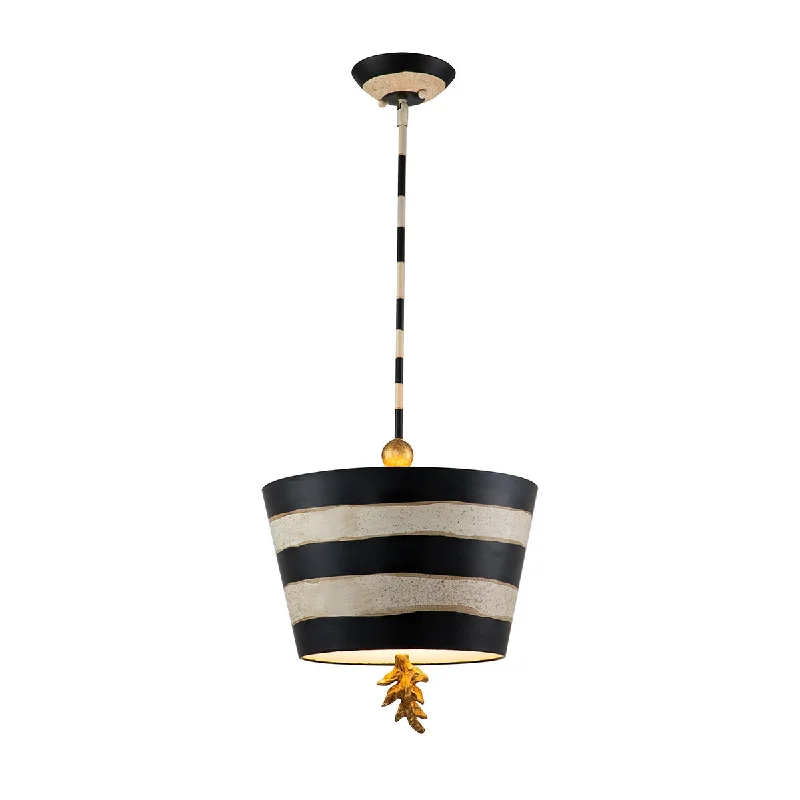 Track lighting with a sleek profileSouth Beach 1 Light Pendant - Black, Putty & Gold Leaf E27