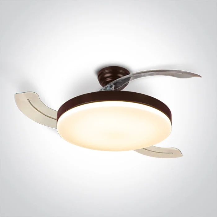 High - lumen track lighting for bright spaces6300/V - Rod mounted ceiling fan complete with PC diffuser and transparent.