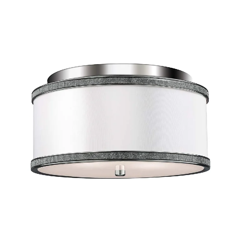 Track lighting for highlighting kitchen cabinetsPave 2 Light Flush - Polished Nickel E27