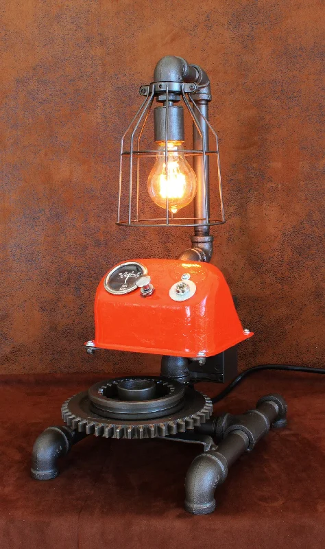 Dimmable Industrial Lighting for Ambiance ControlSteampunk Lamp Antique Allis-Chalmers Farm - CC15 sold