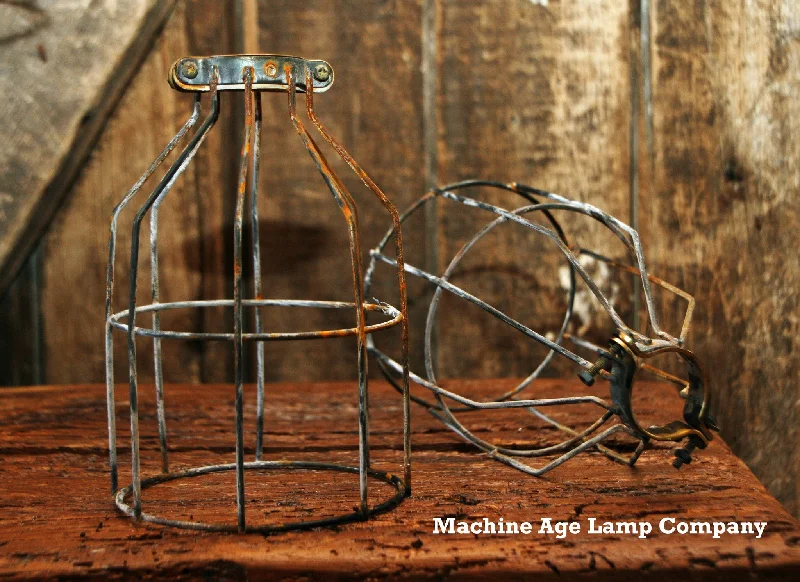 Dimmable Industrial Lighting for Ambiance ControlSteampunk Industrial Antiqued Wire Cage Guard Light Lamp