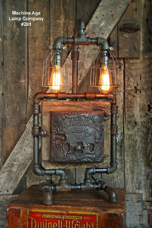 Industrial Lighting for Automotive Manufacturing PlantsSteampunk Industrial Lamp, Barn Wood Re-Claimed - #261 - SOLD