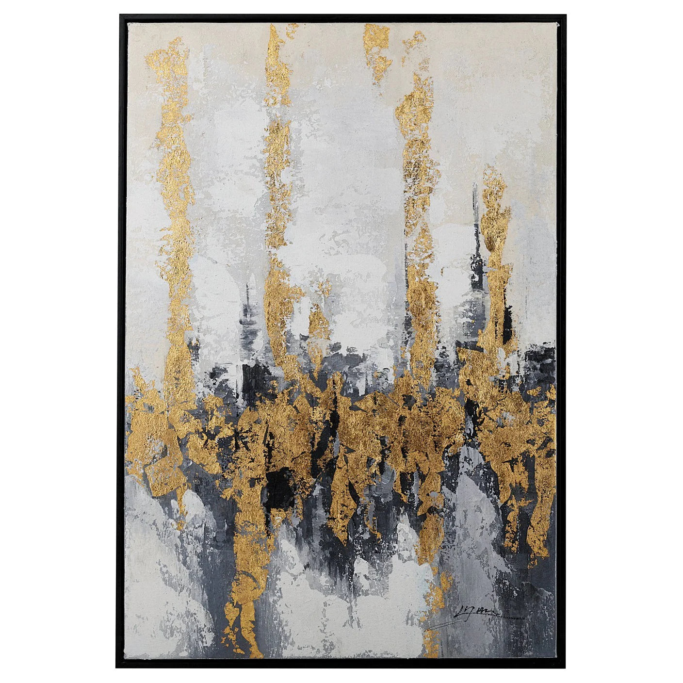 Track lighting for creating a moody atmosphereForest Flame Wall Art - Black Finish Frame