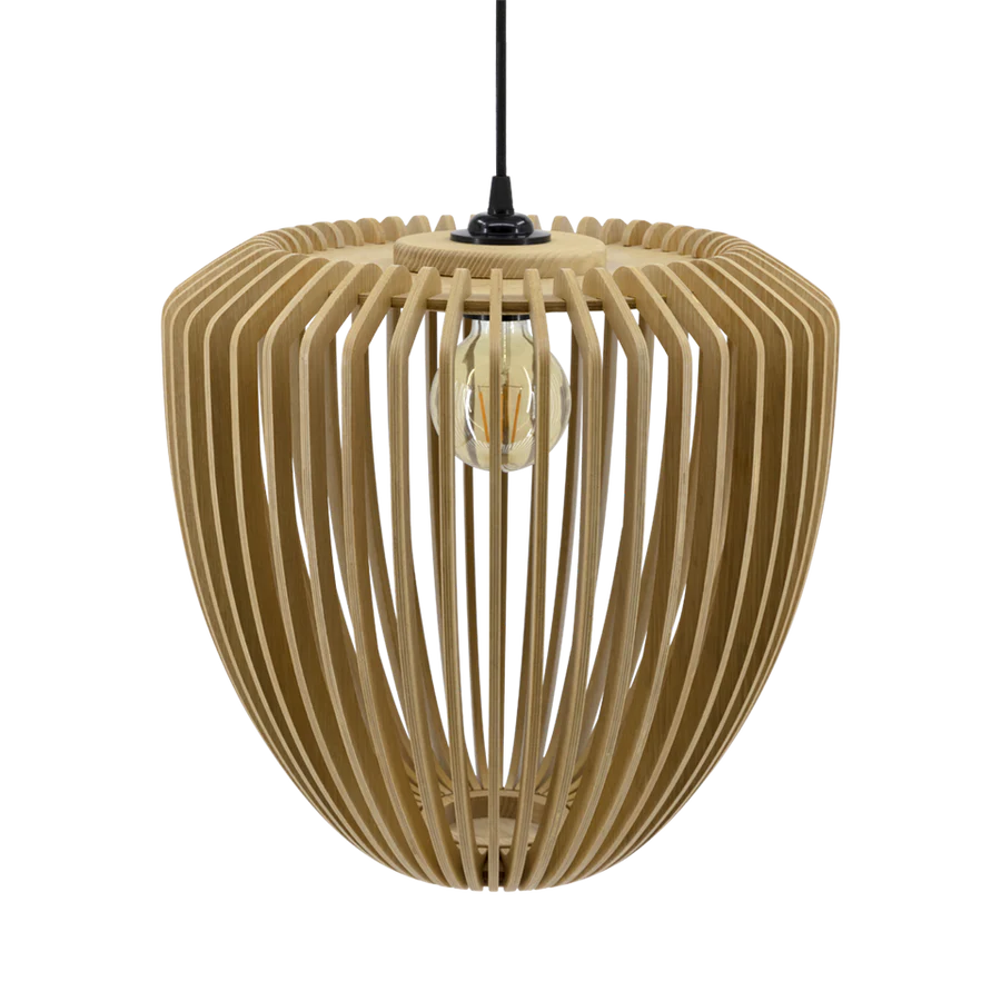 Low - voltage track lighting for safetyClava Wood Lampshade