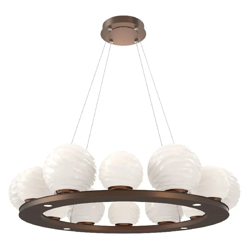 Track lighting for illuminating dining tablesGaia LED Ring Chandelier