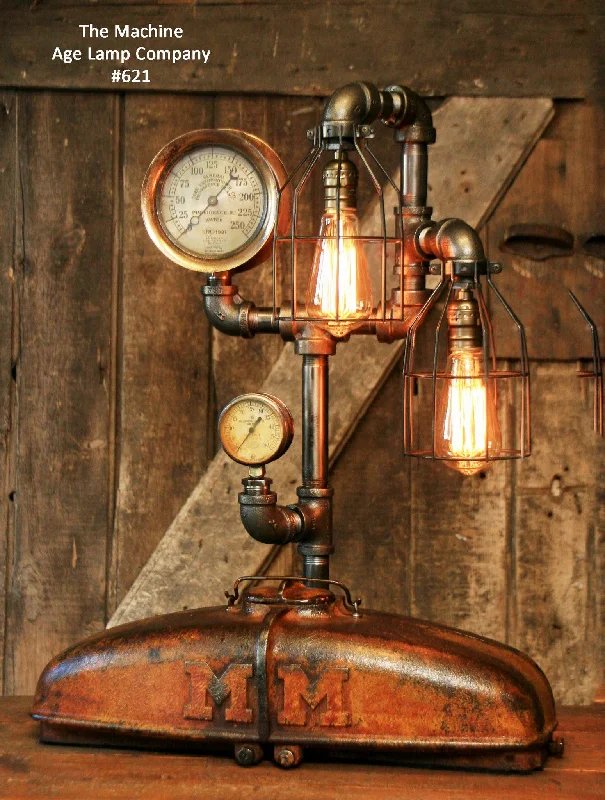 Waterproof Industrial Lighting for Wet AreasSteampunk Lamp Industrial MM Tractor Light Farm Minneapolis Moline, #621