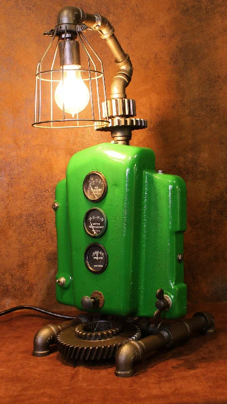 Industrial Wall - Mounted Lighting for Workshop WallsSteampunk Lamp, John Deere Tractor Dash Farm - #CC14