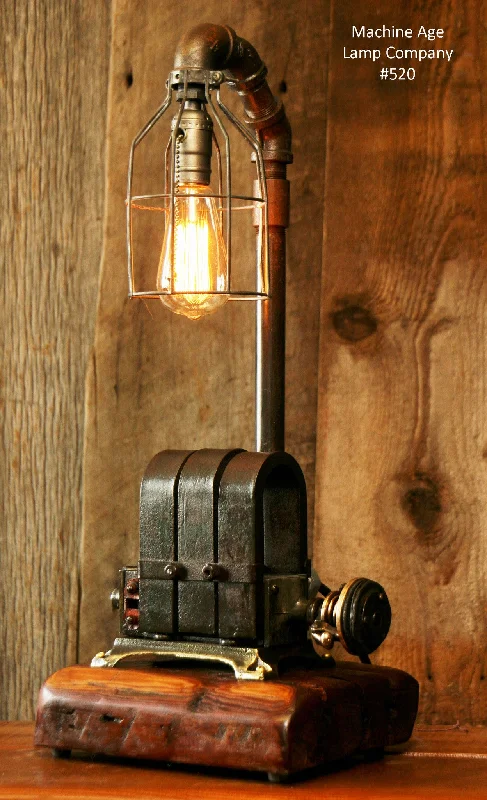 High - Bay LED Industrial Lighting for WarehousesSteampunk, Industrial Steam Gauge Lamp Henricks Magneto  #520 - SOLD