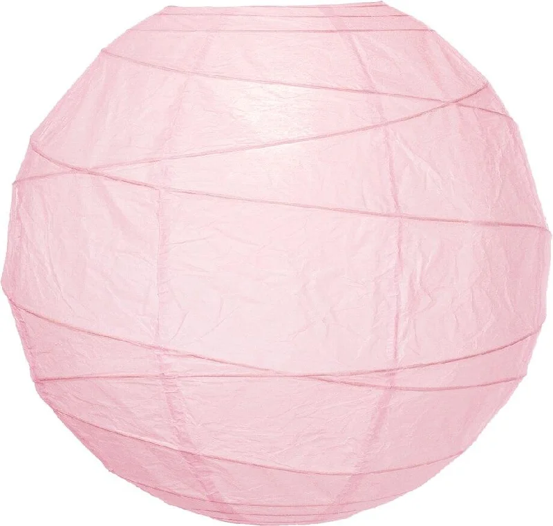 Oval shaped Edison light bulbsBULK PACK (12) 24" Rose Quartz Pink Round Paper Lantern, Crisscross Ribbing, Chinese Hanging Wedding & Party Decoration