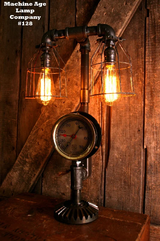 Industrial Lighting for Food Processing FactoriesSteampunk lamp, Steam Gauge,  Industrial #128 - SOLD