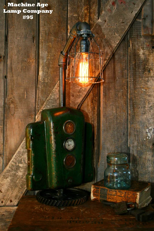 Industrial Emergency Lighting for Safety in FactoriesSteampunk Lamp, By Machine Age Lamps, John Deere Tractor Dash Farm - #95 - SOLD