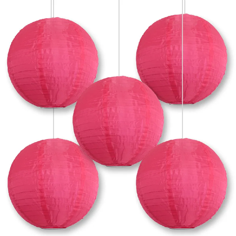 Edison light bulbs with antique finish5-PACK 30" Hot Pink Jumbo Shimmering Nylon Lantern, Even Ribbing, Durable, Dry Outdoor Hanging Decoration