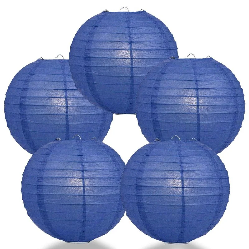 40 watt equivalent Edison light bulbs5-PACK 6" Dark Blue Round Paper Lantern, Even Ribbing, Chinese Hanging Wedding & Party Decoration