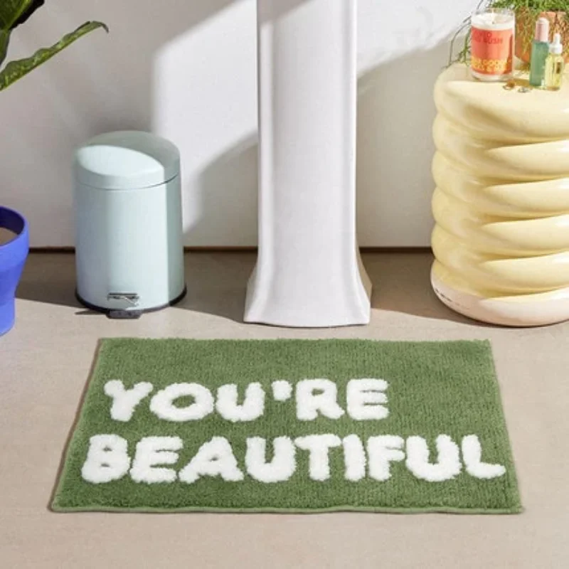 Edison screw base light bulbsYou're Beautiful Bath Mat