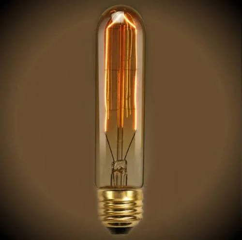 Replaceable filament Edison light bulbsBeacon Tube Nostalgic Light Bulb - 20 Watt - 5.5 in Length - Clear