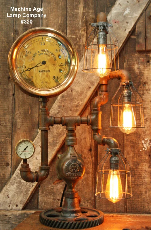 Color - Tunable Industrial Lighting for Special ApplicationsSteampunk Industrial Lamp, Steam Gauge  #320 - sold