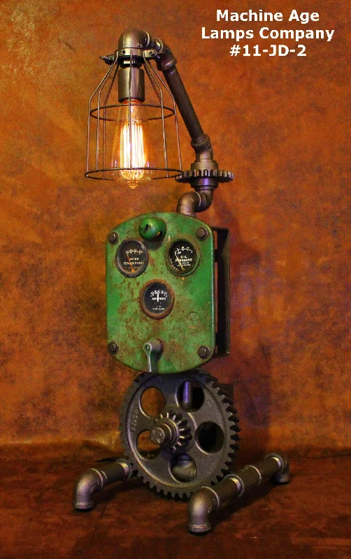 Industrial Lighting for Woodworking FactoriesSteampunk Lamp John Deere Farm #11-JD-2 - SOLD