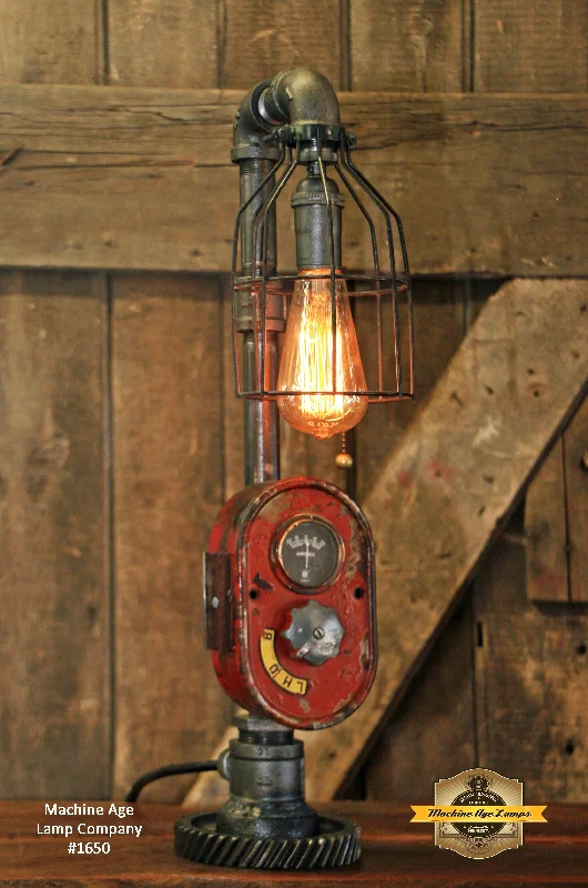 Waterproof Industrial Lighting for Wet AreasSteampunk Lamp, Antique Farmall Tractor Dash Farm Lamp #1650 sold