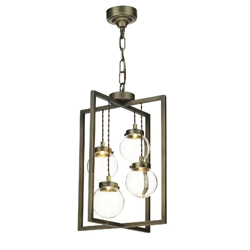 Track lighting for modernizing traditional interiorsChiswick 4 Light Lantern Antique Brass