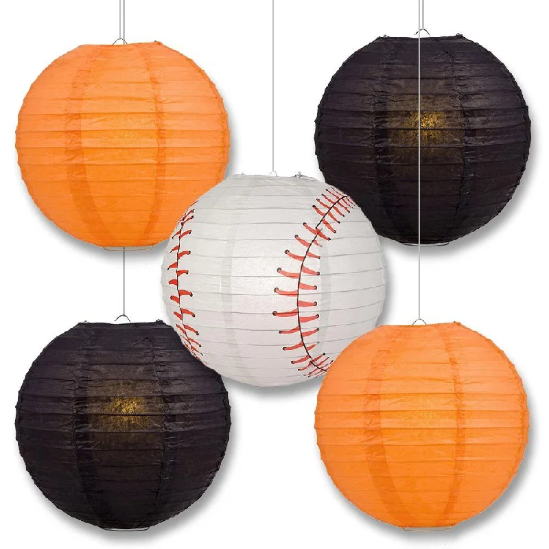 Small size Edison light bulbsBaltimore Pro Baseball 14-inch Paper Lanterns 5pc Combo Party Pack - Orange & Black