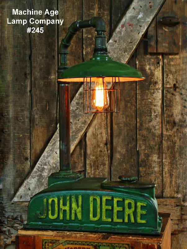 Industrial Lighting for Textile MillsSteampunk Industrial Lamp, John Deere Dash Farm Tractor #245 - SOLD