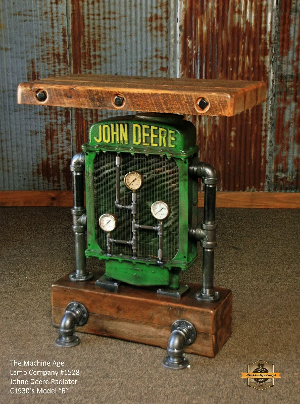 Industrial Area Lighting for Large Open SpacesAntique Steampunk Industrial Table Stand, Hostess Station, Pub Table, Reclaimed Wood , John Deere #1504