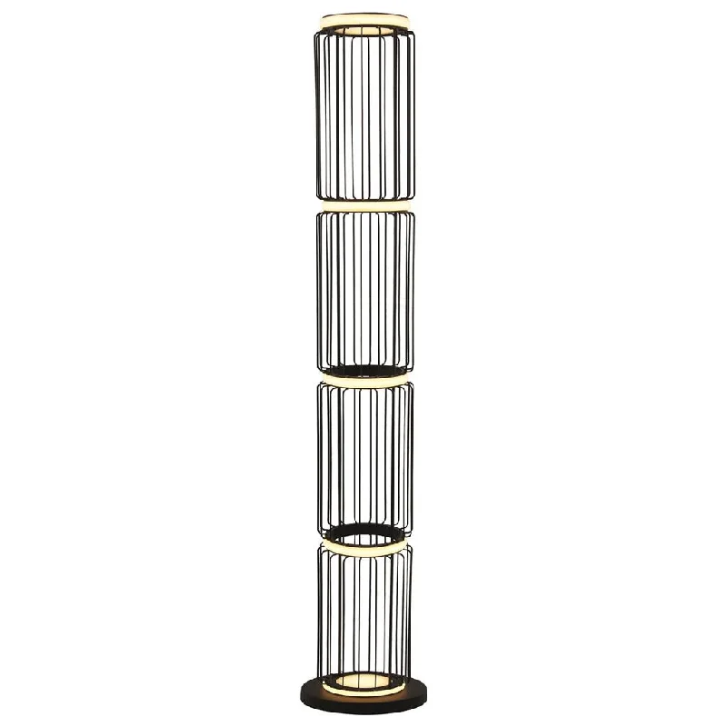 Track lighting for highlighting bookcasesCircolo Black Cage Floor Lamp Integrated LED