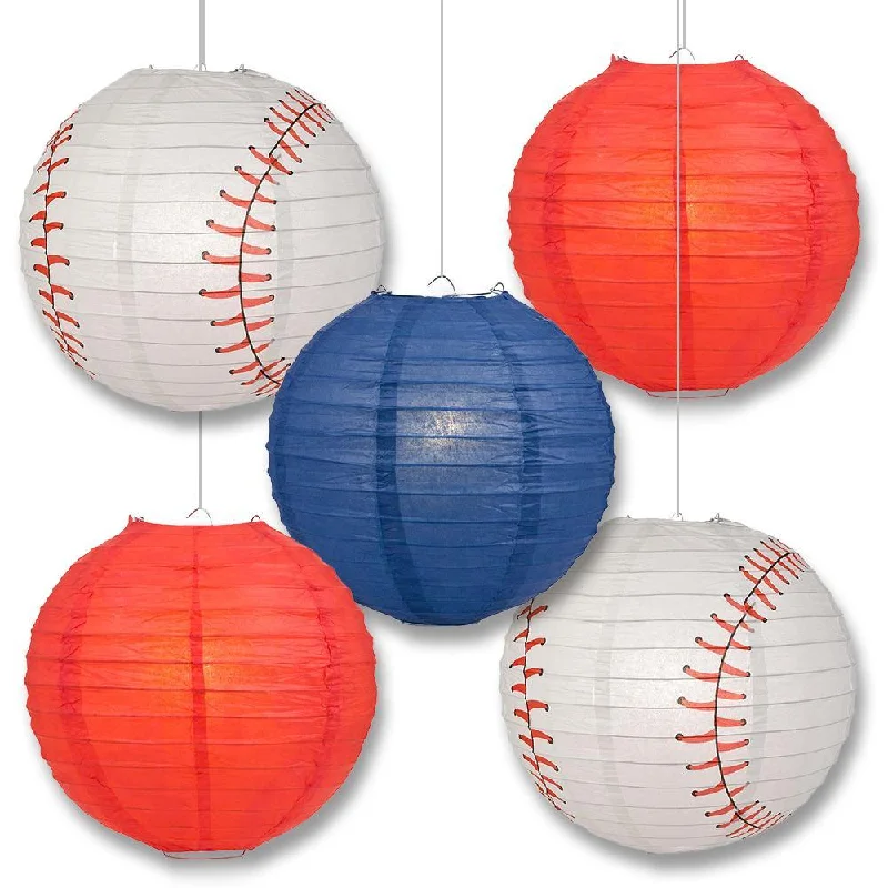 Decorative LED Edison light bulbs for weddingsCleveland Pro Baseball 14-inch Paper Lanterns 5pc Combo Party Pack - Navy Blue & Red