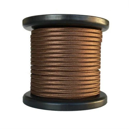 Long lifespan Edison light bulbsBrown Parallel cloth covered wire- Per ft.