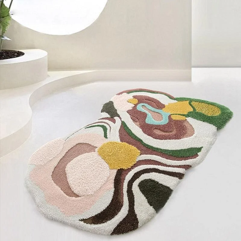 CSA certified Edison light bulbsColor Swirls 3D Wool Area Rug