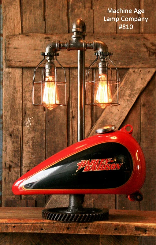 Durable Industrial Lighting for Harsh EnvironmentsSteampunk Industrial Lamp, Re/Purposed Harley Davidson Motorcycle Gas Tank -  #810 SOLD