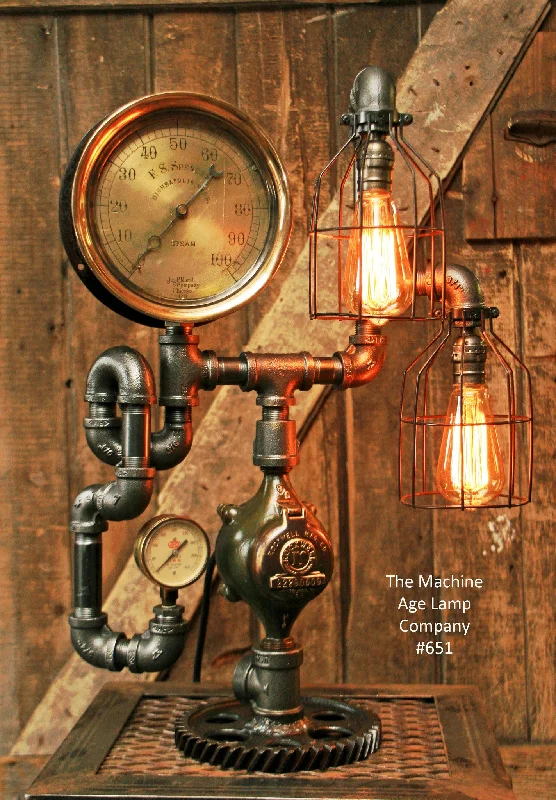 Industrial Lighting for Food Processing FactoriesSteampunk Industrial Steam Gauge Lamp, Minneapolis MN #651