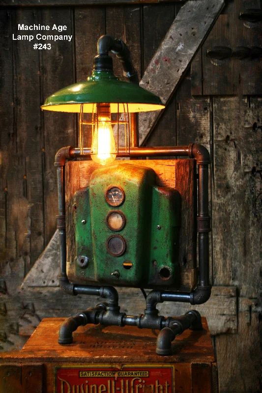 Industrial Lighting for Printing Press FacilitiesSteampunk Industrial Lamp, John Deere Dash Farm Tractor #243 MTO