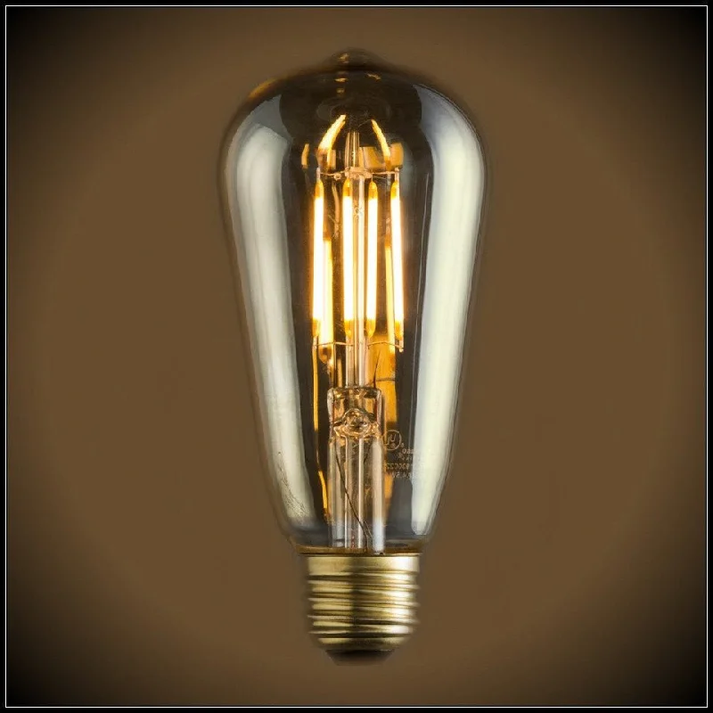 Edison globe light bulbsLED Filament Edison Light Bulb - ST21 - 4 Watt - Amber - 2200K