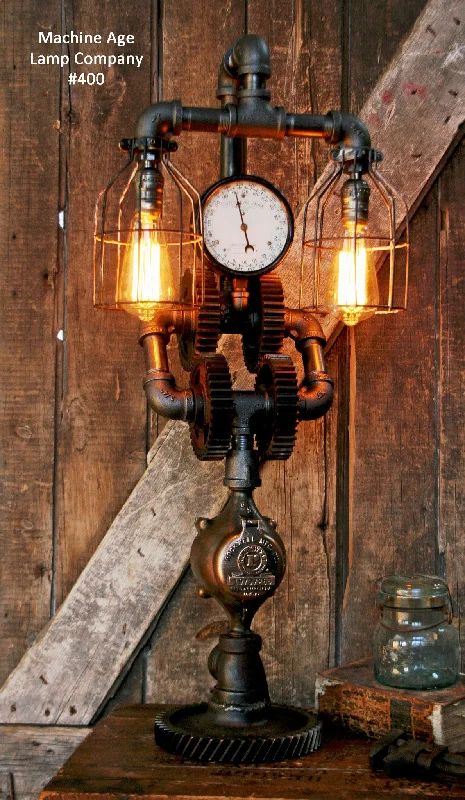 Color - Tunable Industrial Lighting for Special ApplicationsSteampunk Industrial Lamp, Steam Gauge & Gear  #400