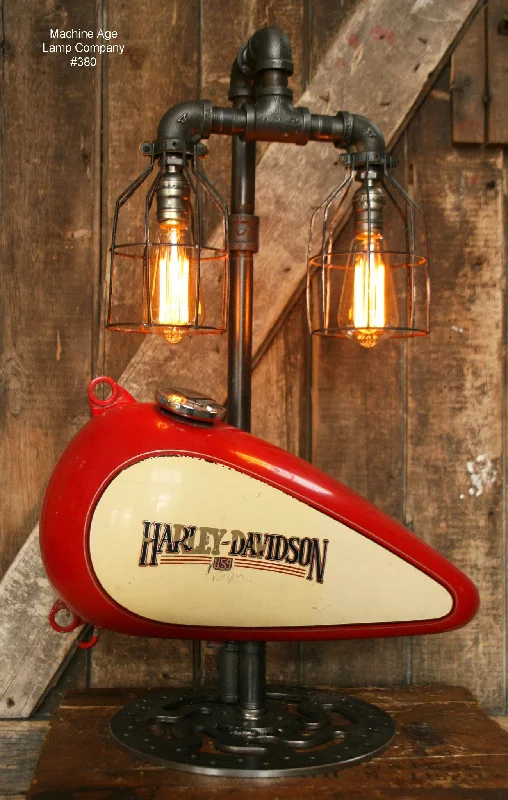 Adjustable Industrial Lighting for Flexible IlluminationSteampunk Industrial Lamp, Harley Davidson Motorcycle Gas Tank #380 - SOLD